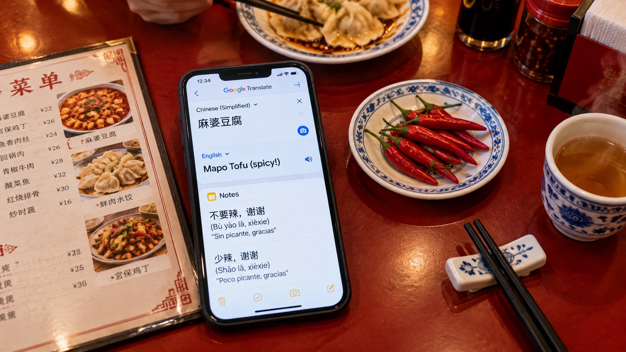 Cómo pedir comida poco picante en un restaurante de China