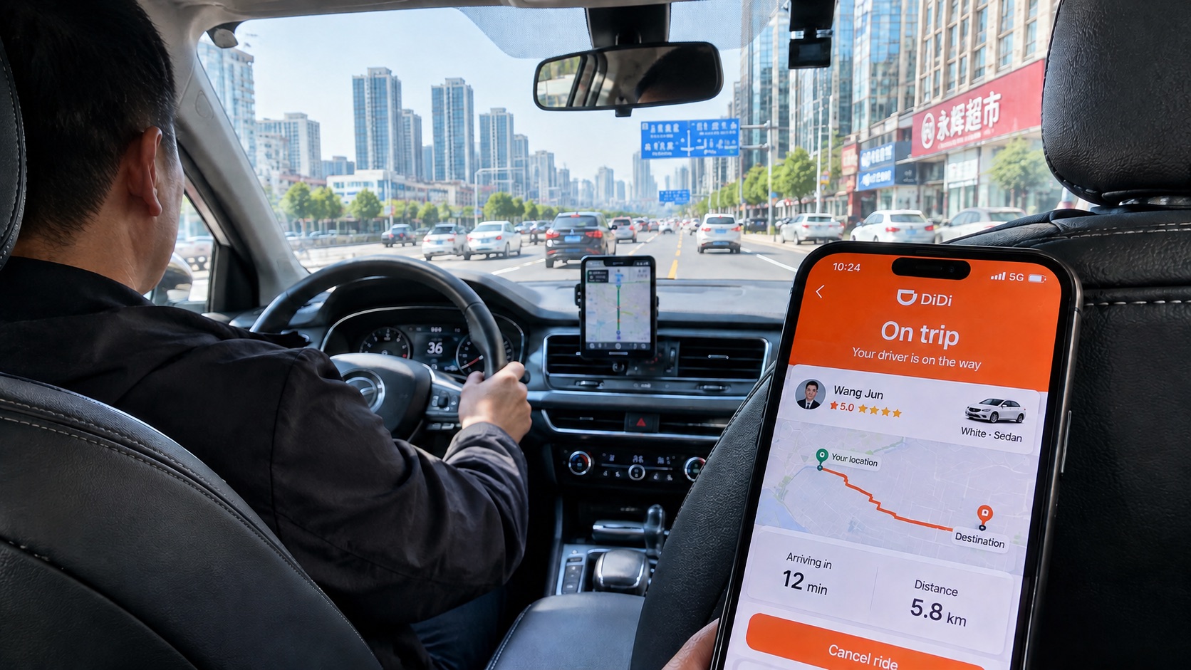 Usar DiDi para pedir un coche durante un viaje por China