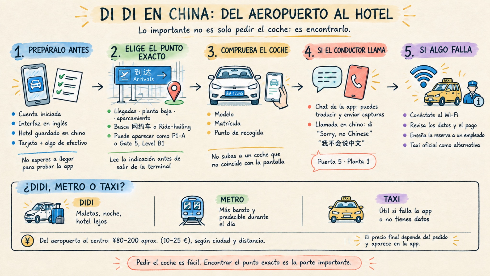 Elegir entre DiDi, metro y taxi en China