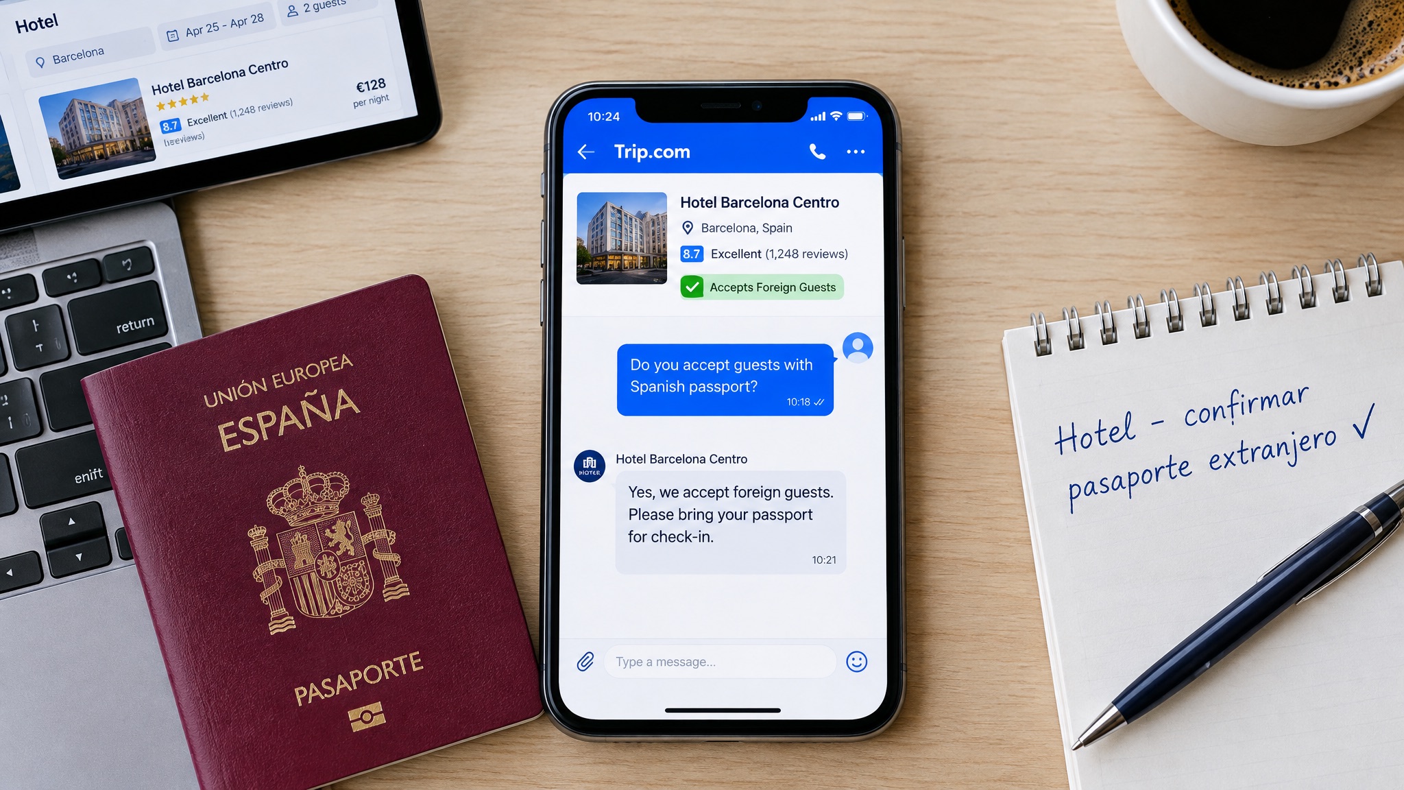 Comprobar si un hotel en China acepta huéspedes con pasaporte extranjero