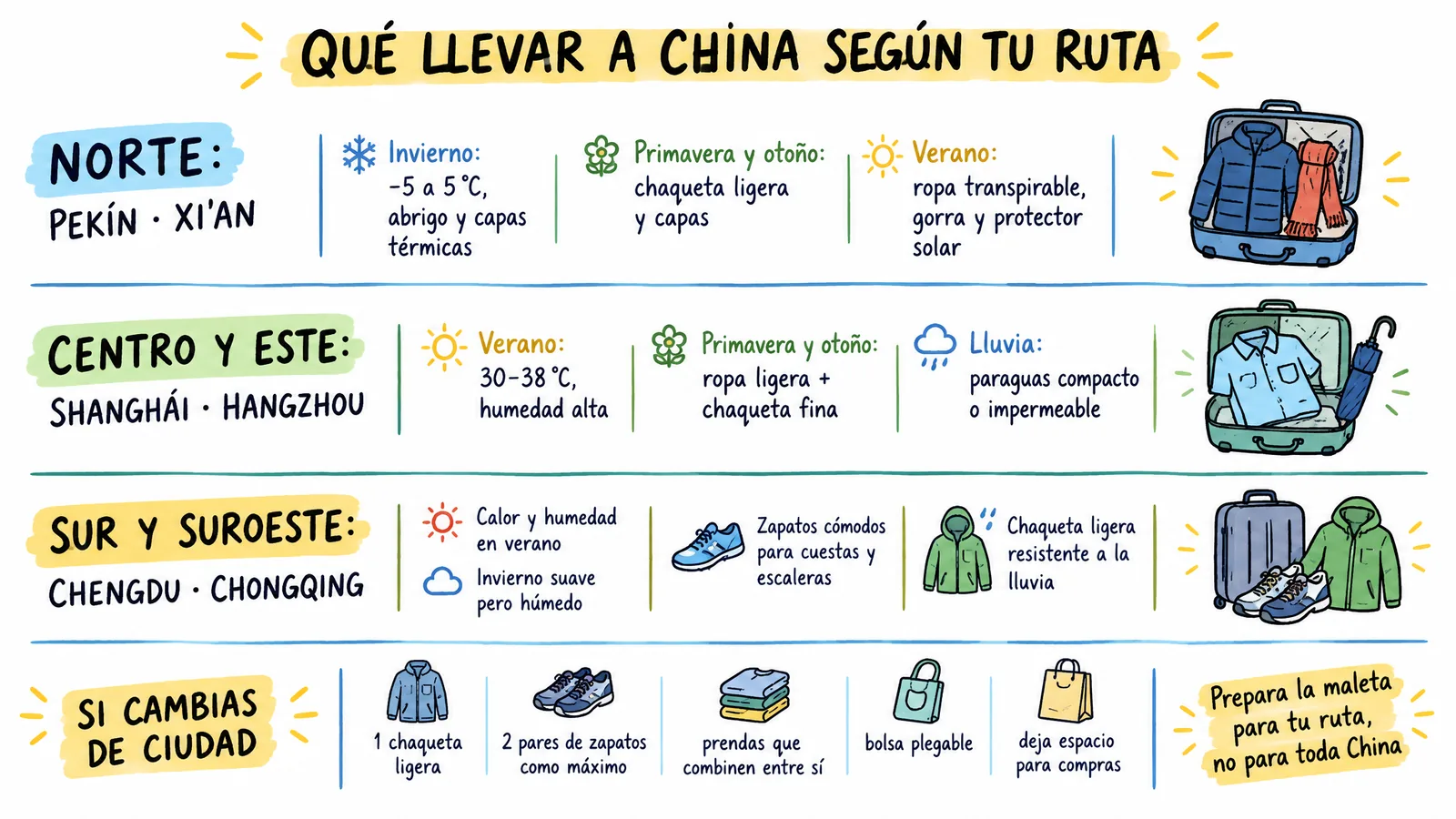Qué llevar y qué dejar fuera al viajar en tren y avión por China